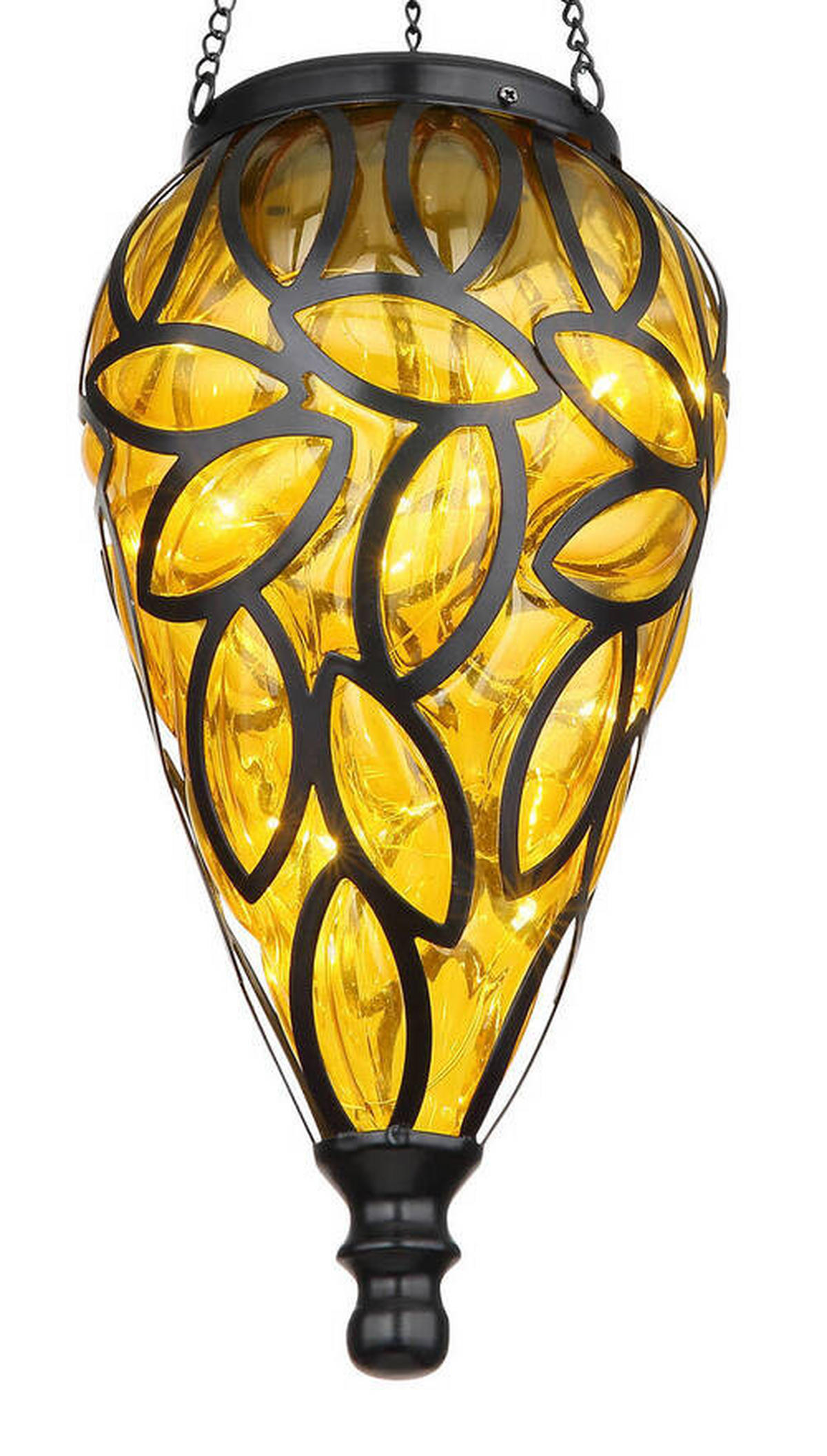 SVJETILJKA SOLARNA  - narančasta/crna, Basics, metal/plastika (13,5/50cm) - Globo