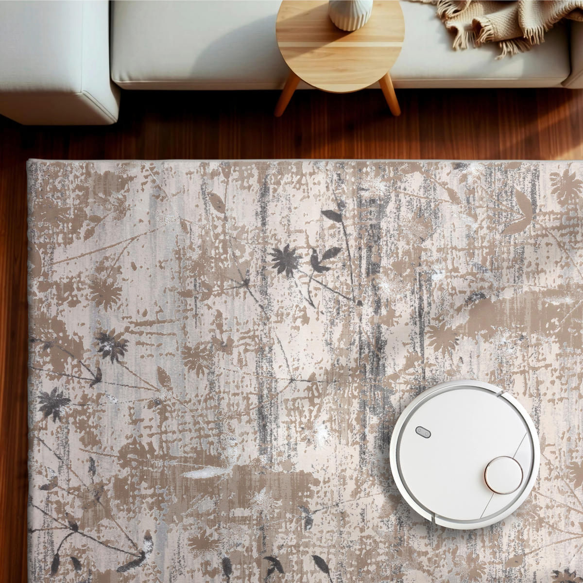 WEBTEPPICH 80/150 cm Antea Grau, Beige  - Beige/Grau, Design, Textil (80/150cm) - Novel