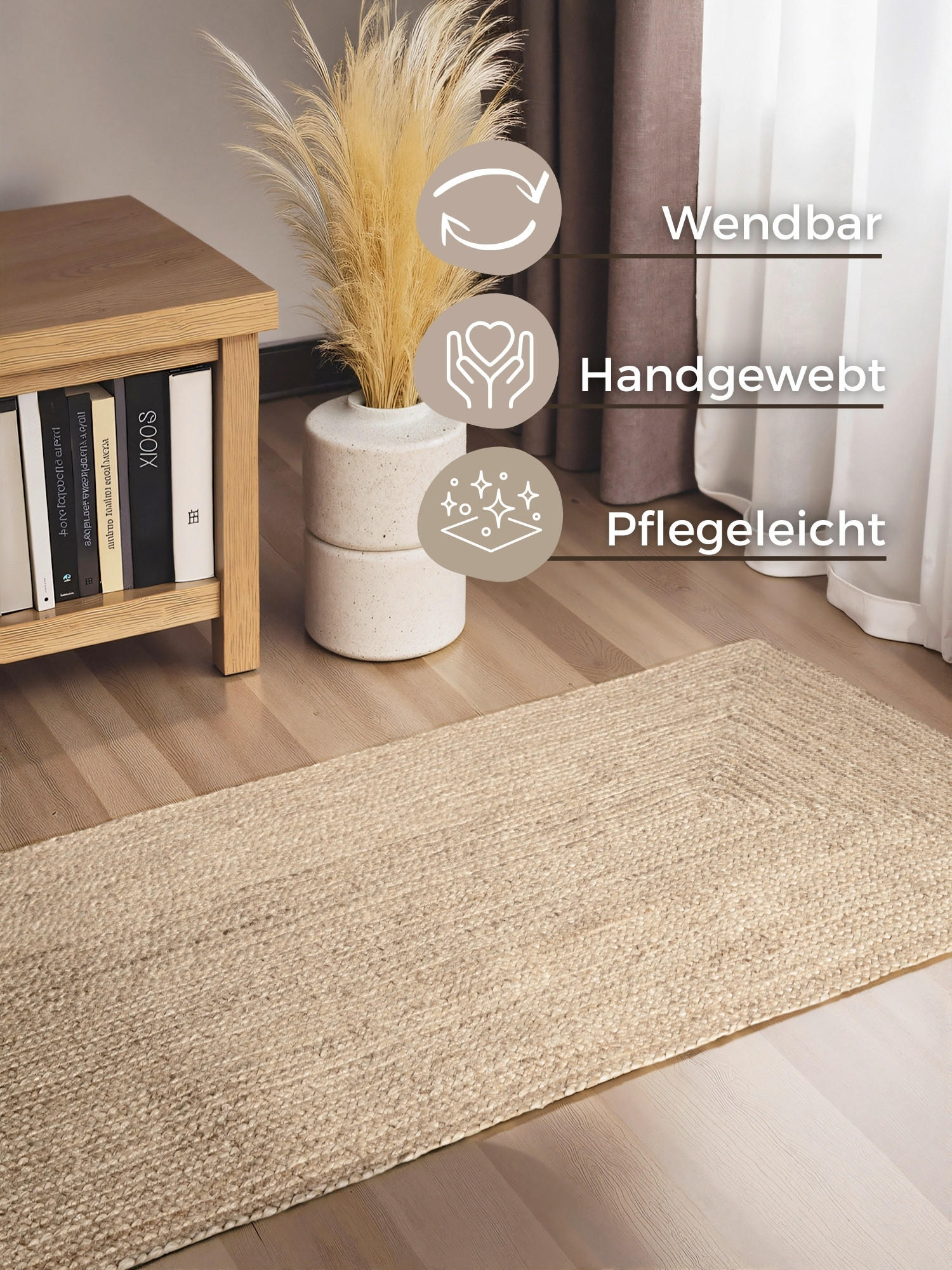 LÄUFER 80/200 cm Sharmila  - Creme, Basics, Textil (80/200cm)