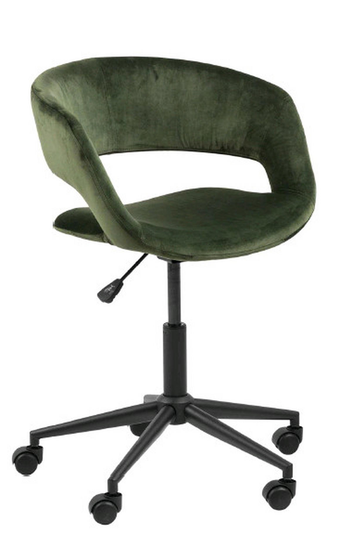 JUGENDDREHSTUHL Samt Dunkelgrün  - Dunkelgrün/Schwarz, Design, Kunststoff/Textil (56/87/54cm) - Carryhome