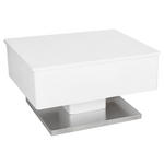 COUCHTISCH in Metall, Holzwerkstoff 60/70/40,5 cm  - Edelstahlfarben/Weiß, Design, Holzwerkstoff/Metall (60/70/40,5cm) - Carryhome