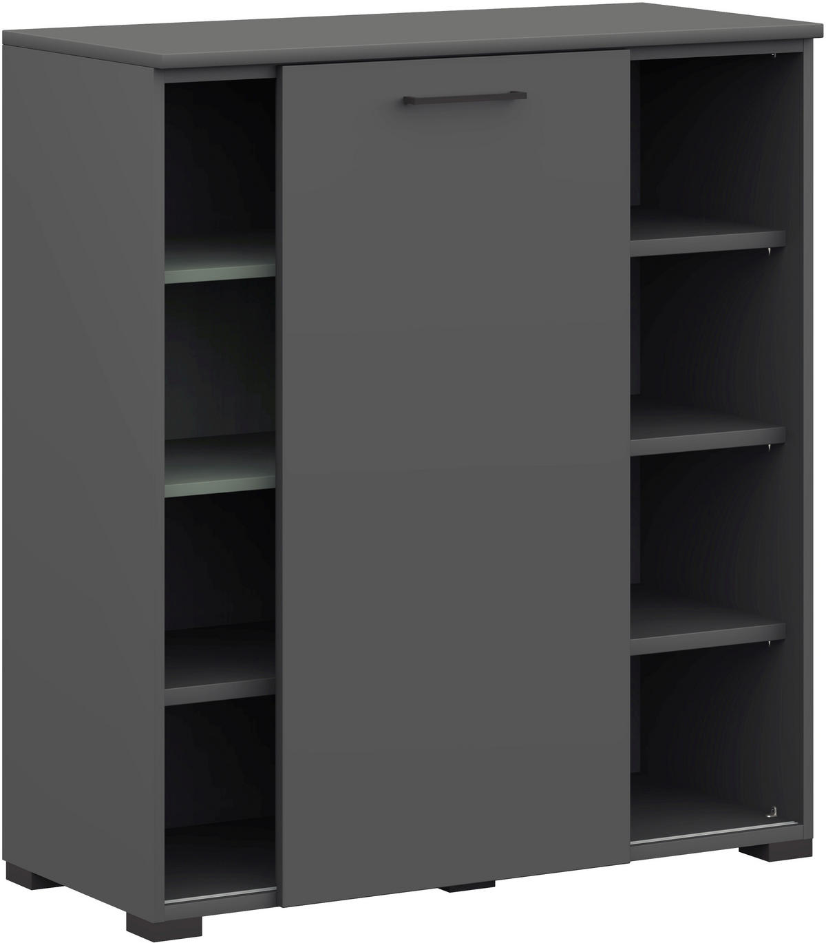 KOMMODE 100/108/41,9 cm  in Graphitfarben, Salbeigrün  - Salbeigrün/Anthrazit, Design, Holzwerkstoff/Metall (100/108/41,9cm) - Cantus