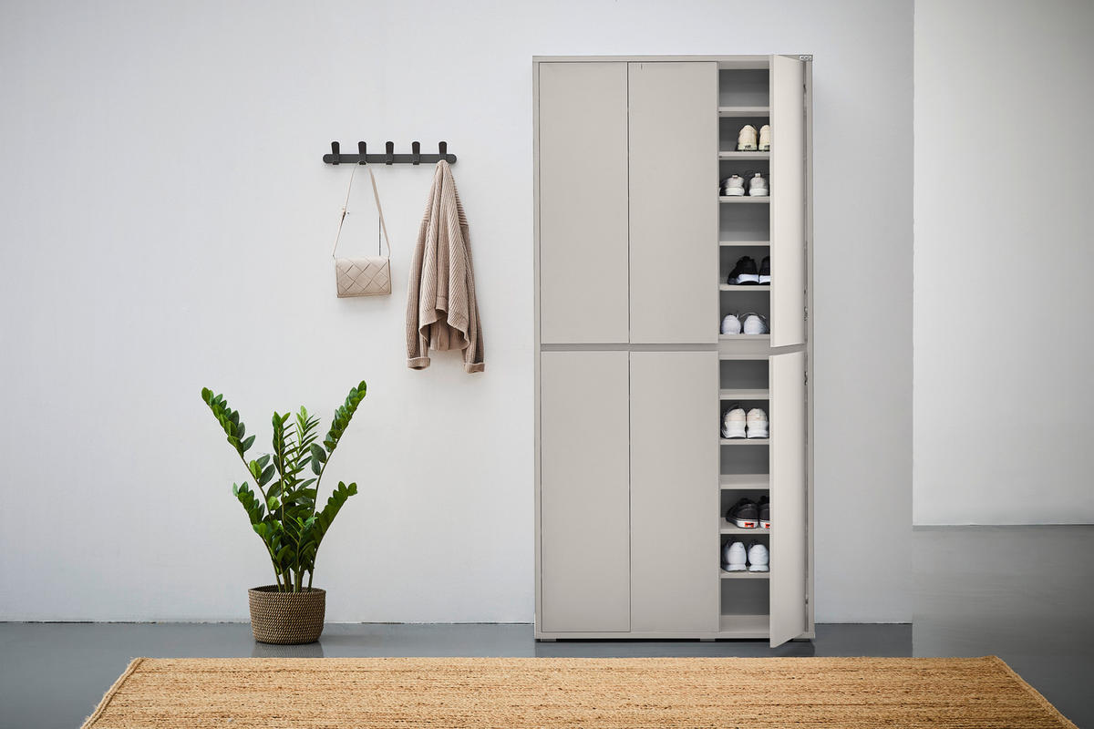 CIPŐSSZEKRÉNY 100/210/34 cm  - kasmírszínű/antracit, Konventionell, műanyag/faalapú anyag (100/210/34cm) - Xora