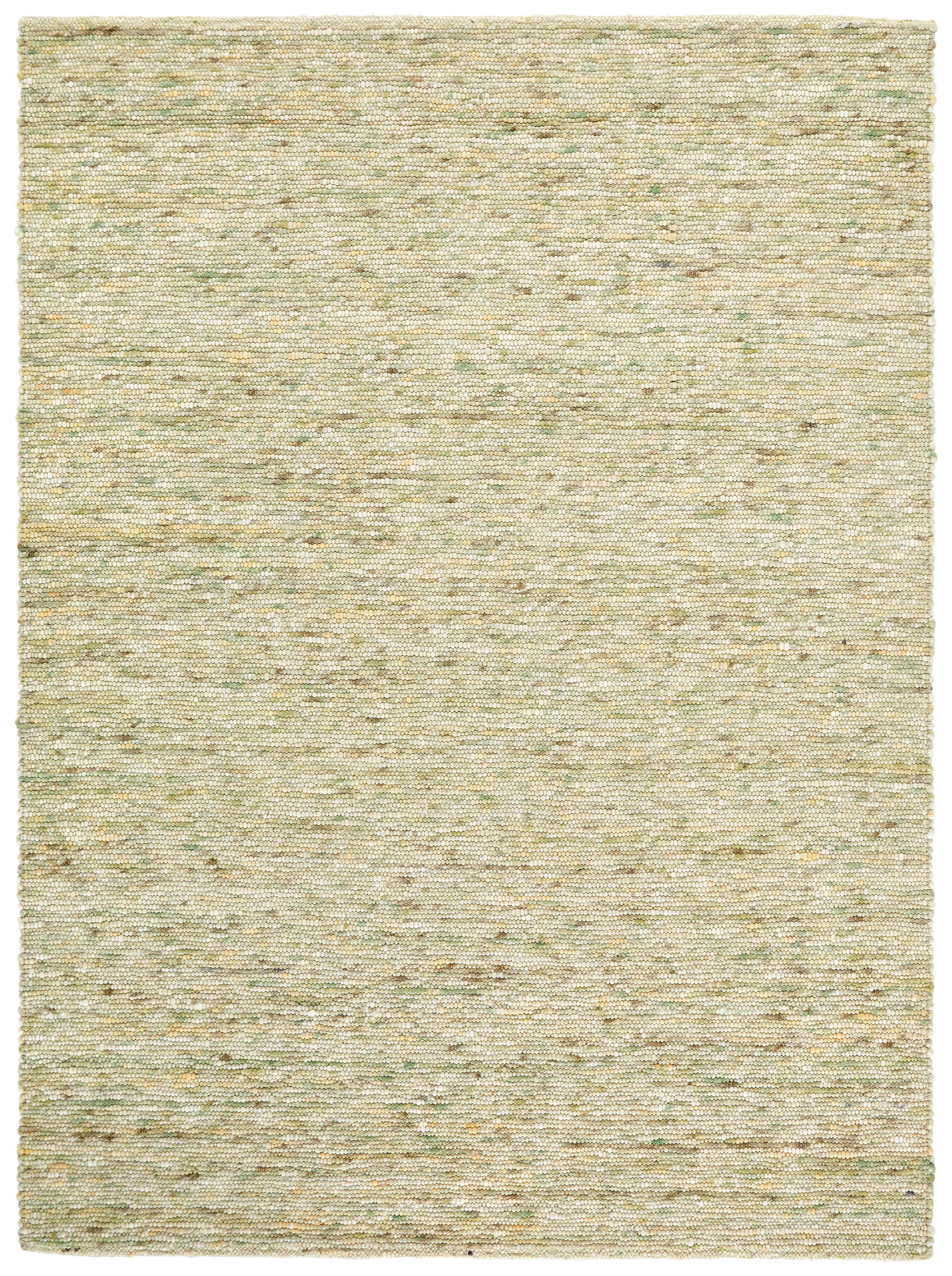 Wollteppich gewalkt  70/130 cm  Grün   - Grün, Basics, Naturmaterialien (70/130cm) - Linea Natura
