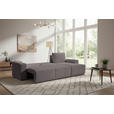 ECKSCHLAFSOFA  mit Cord Anthrazit  - Anthrazit/Schwarz, KONVENTIONELL, Textil (248/146cm) - Xora