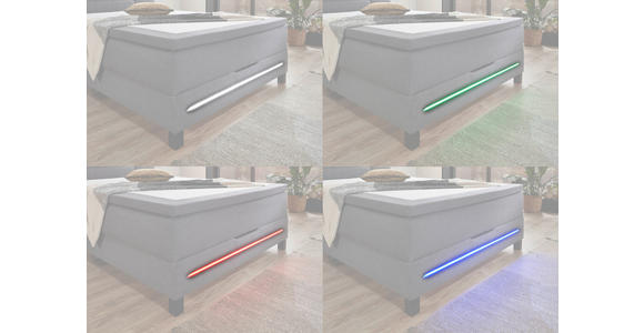 BOXSPRINGBETT 140/200 cm in Anthrazit - Anthrazit/Schwarz, KONVENTIONELL, Holzwerkstoff/Kunststoff (140/200cm) - Carryhome