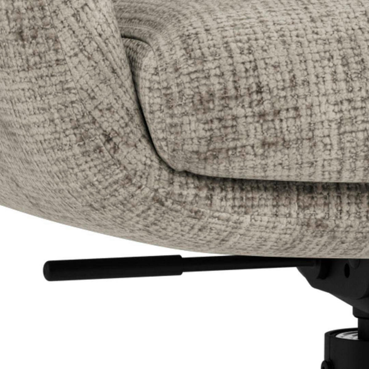 ARMLEHNSTUHL 2 Stück Sitzfläche 360° drehbar Chenille  Grau, Schwarz  - Schwarz/Grau, Trend, Textil/Metall (62/90/67cm) - MID.YOU