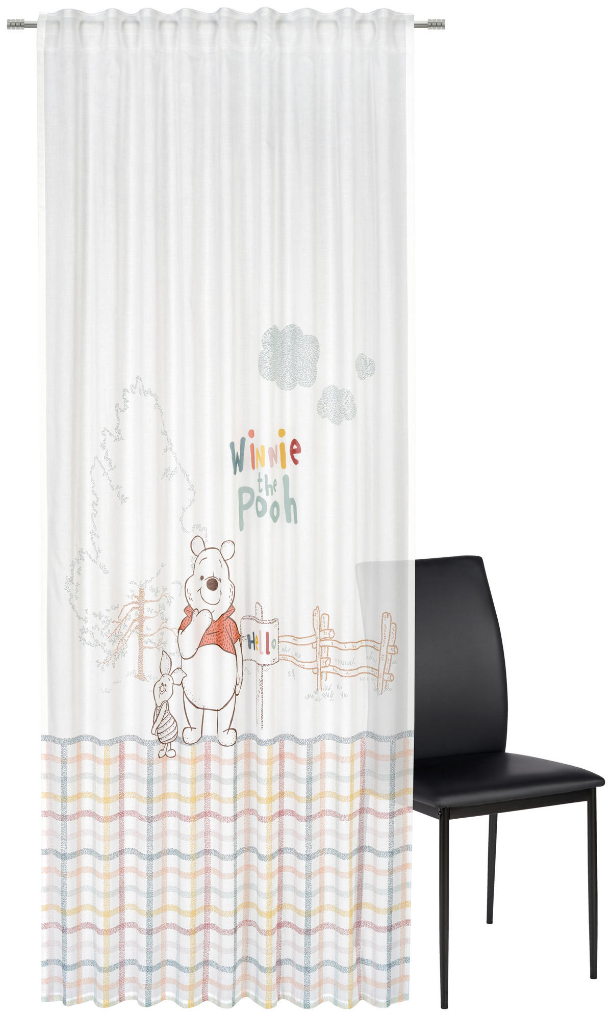 DETSKÝ ZÁVES, polopriehľadné,  - biela, Design, textil (135/255cm) - Disney