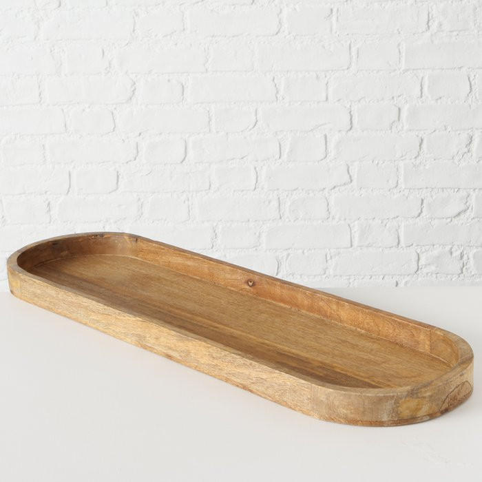 DEKORAČNÍ PODNOS, dřevo, 82/25/4 cm - Basics, dřevo (82/25/4cm)