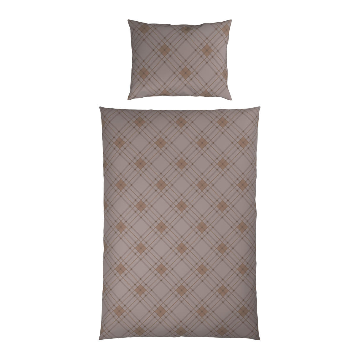 BETTWÄSCHE Satin 140/200 cm  - Taupe, Design, Textil (140/200cm) - Ambia Home