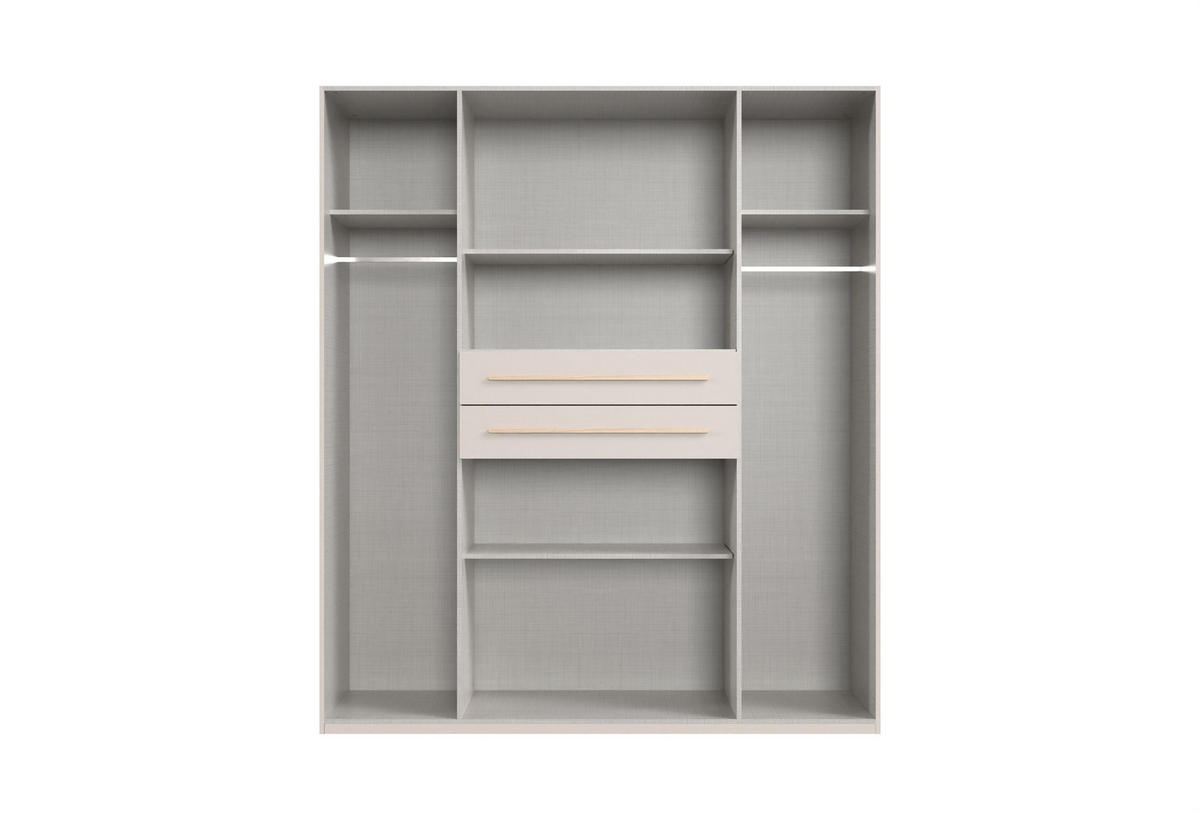 Șifonier, 180/208/65 cm, culoare lemn stejar, cașmir - cașmir/culoare lemn stejar, Modern, material pe bază de lemn (180/208/65cm) - Carryhome