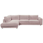 ECKSOFA  in Cord Rosa  224/325 cm  - Schwarz/Rosa, Design, Kunststoff/Textil (224/325cm) - Hom`in