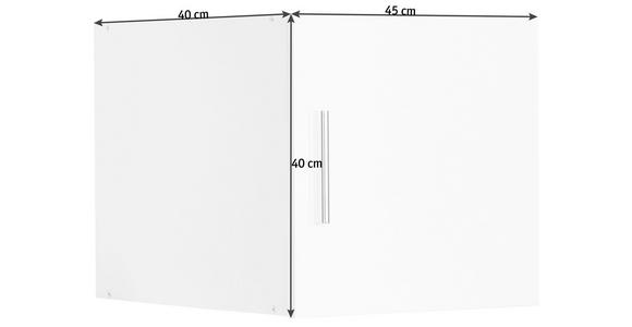 AUFSATZSCHRANK 45/40/40 cm   - Chromfarben/Weiß, Design, Holzwerkstoff/Kunststoff (45/40/40cm) - Xora