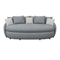 MEGASOFA Chenille Anthrazit  - Anthrazit/Schwarz, Trend, Kunststoff/Textil (238/80/140cm) - MID.YOU
