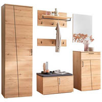 GARDEROBE 7-teilig  in 220/198/40 cm  - Eichefarben/Anthrazit, Natur, Holz/Holzwerkstoff (220/198/40cm)