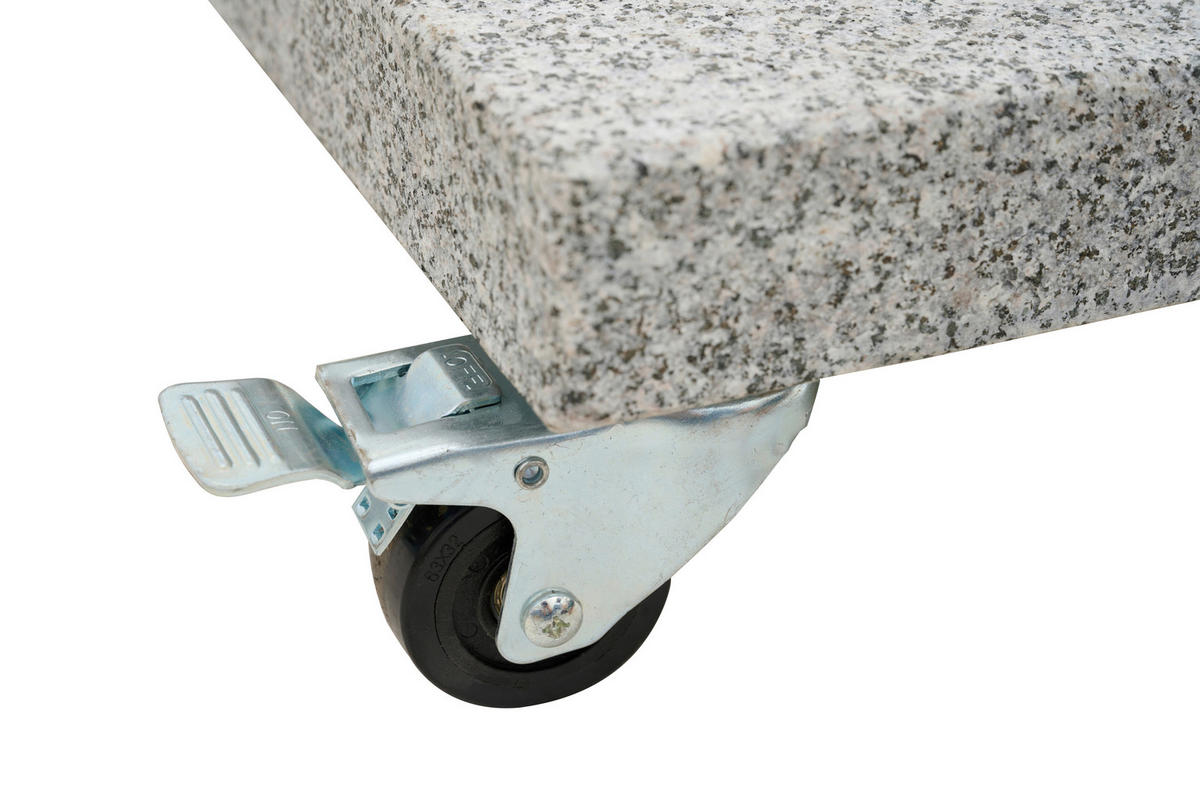 SONNENSCHIRMSTÄNDER Granit Grau  - Grau, MODERN, Stein (80/5,3/80cm) - Siena Garden