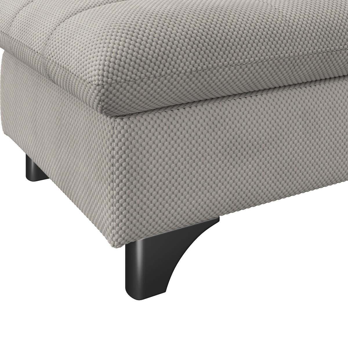 HOCKER Chenille Beige  - Chromfarben/Beige, KONVENTIONELL, Textil/Metall (108/46/108cm) - Livetastic