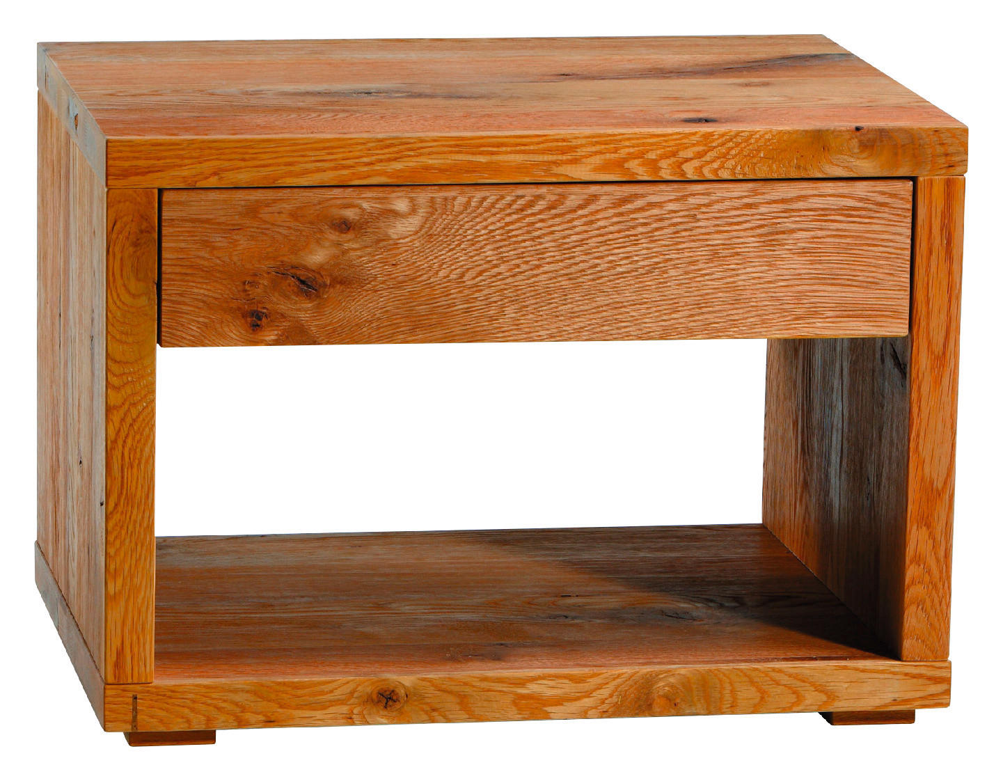 NACHTKÄSTCHEN in massiv Wildeiche Eichefarben  - Eichefarben, Design, Holz (60/43/46cm) - Hasena