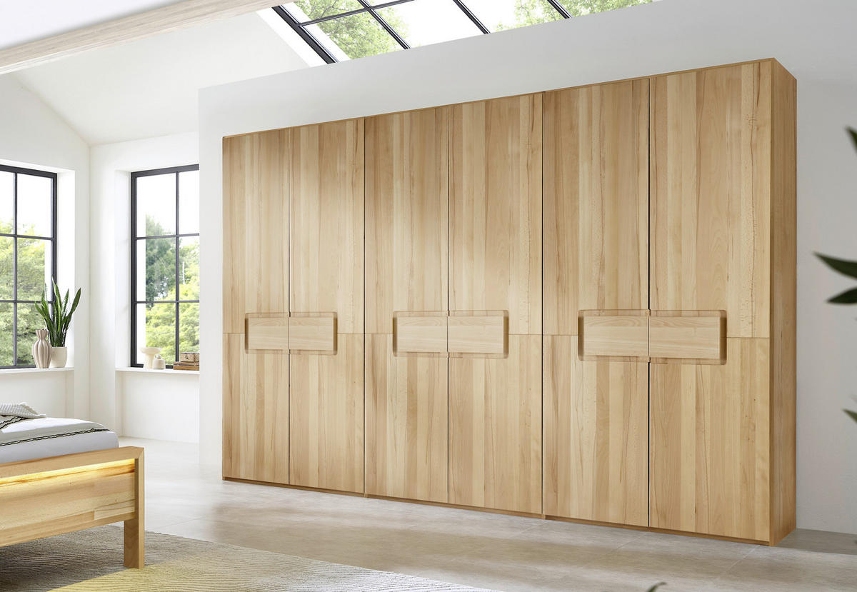 DREHTÜRENSCHRANK 302/223/62 cm,  in Buchefarben, 6-türig  - Buchefarben, MODERN, Holz (302/223/62cm) - MID.YOU