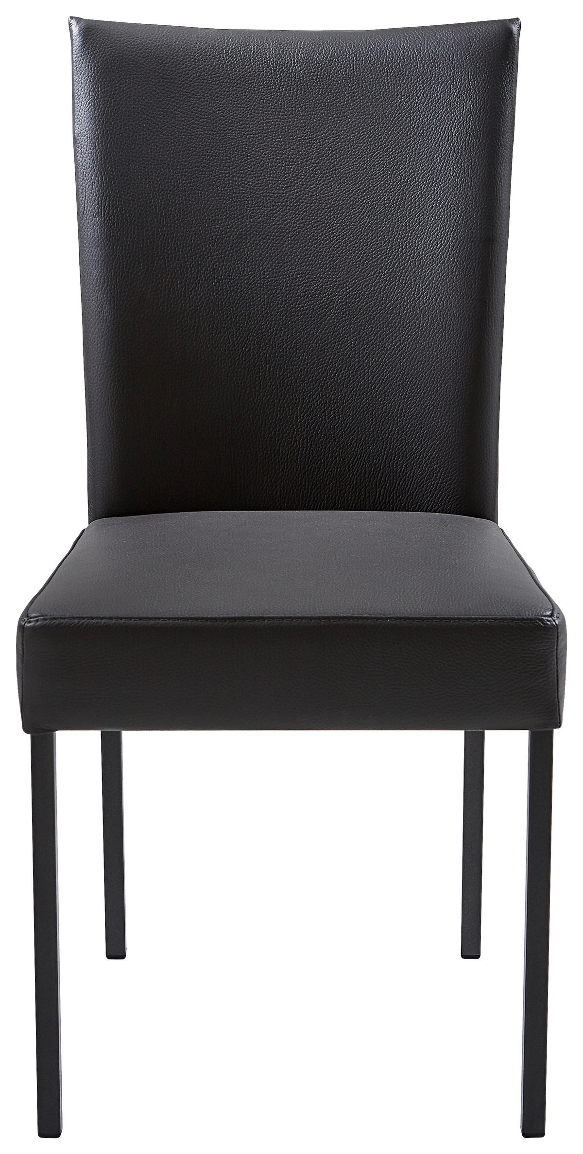 STUHL Echtleder Graphitfarben  - Anthrazit/Graphitfarben, Design, Leder/Metall (47/91/63cm) - Musterring