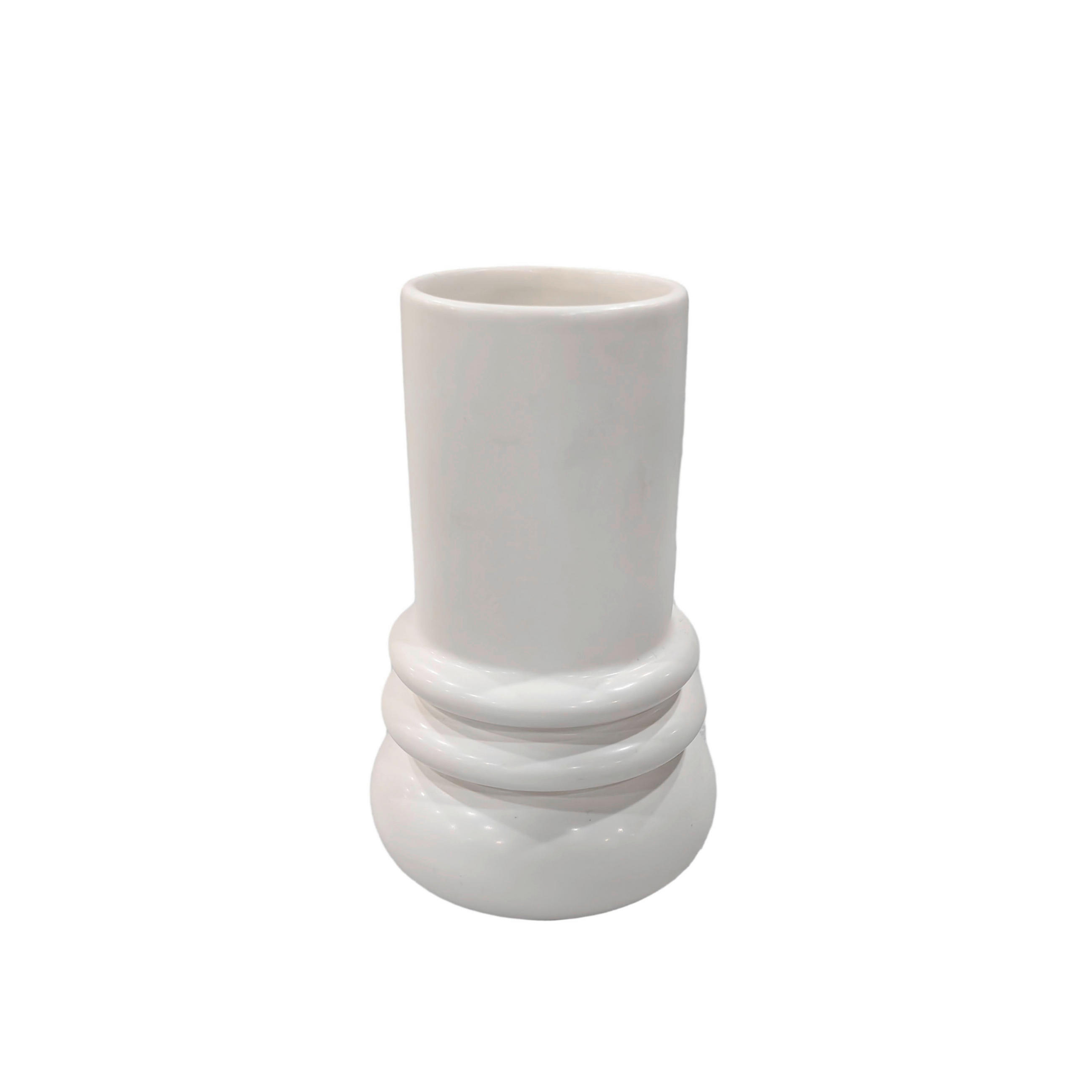 VASE 18 cm  - Weiß, Trend, Keramik (10,5/18cm) - Ambia Home