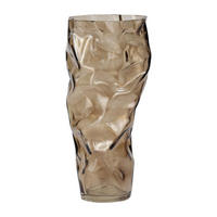 VÁZA, sklo, 38 cm - hnědá, Basics, sklo (38cm)