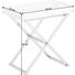 BEISTELLTISCH rechteckig Chromfarben, Grau - Chromfarben/Grau, Textil/Metall (52/50/32cm) - JOOP!
