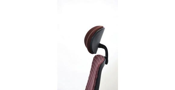 CHEFSESSEL  in Netzbespannung, Webstoff Schwarz, Aubergine  - Aubergine/Schwarz, Design, Kunststoff/Textil (70/120-130/61cm) - Novel