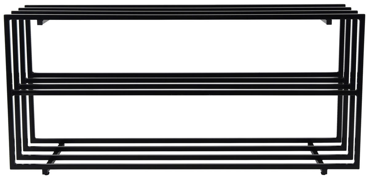 SCHUHREGAL Schwarz  - Schwarz, Basics, Metall (92,5/43/31cm) - Xora