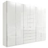 DREHTÜRENSCHRANK in Weiss  - Chromfarben/Weiss, Konventionell, Glas/Holzwerkstoff (300/236/58cm) - Novel