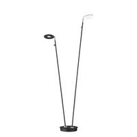 STOJACÍ LED SVÍTIDLO, 22/135 cm  - černá, Design, kov/sklo (22/135cm) - Fischer & Honsel