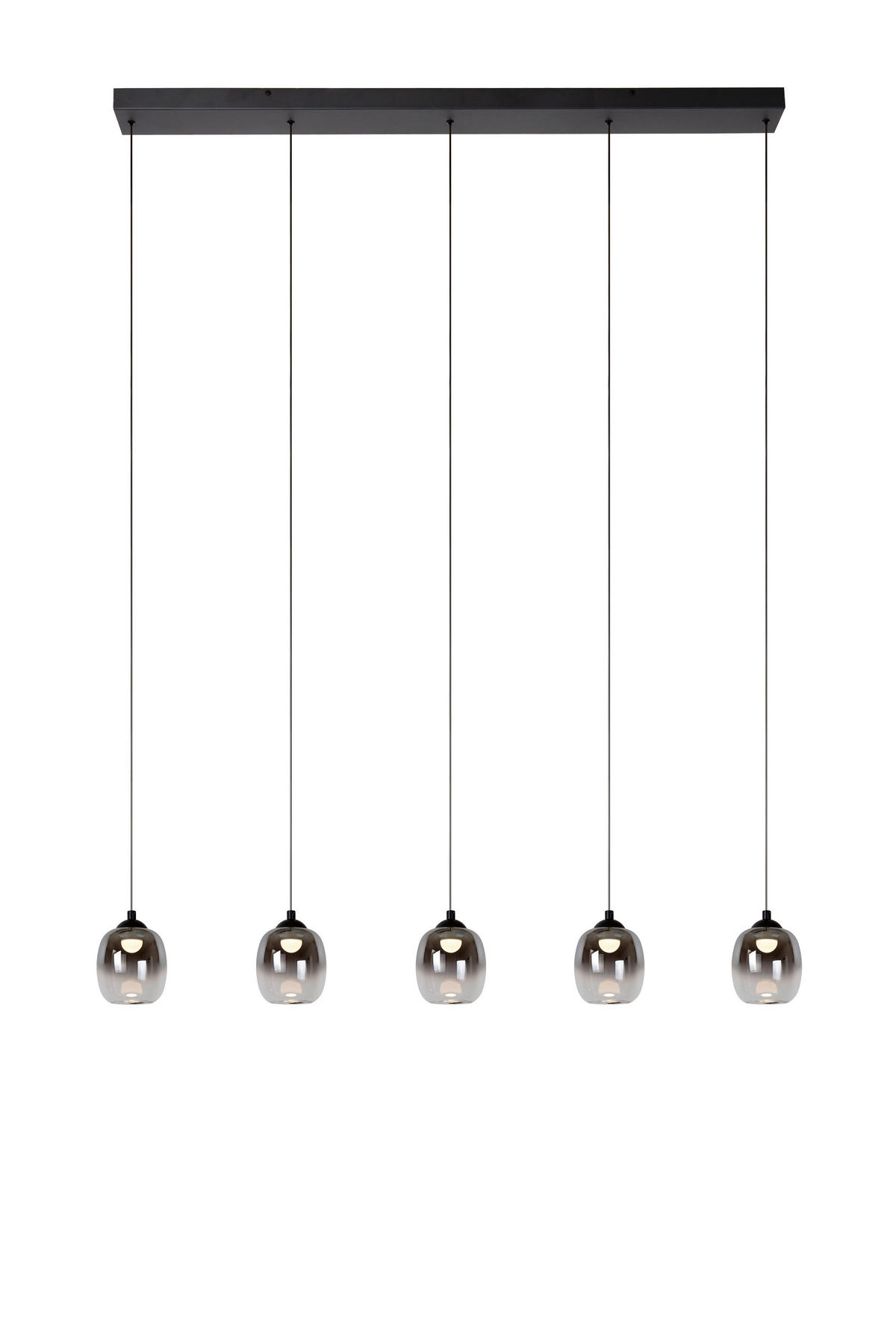 LED-PENDELLEUCHTE 127/12/150 cm  - Schwarz, Design, Metall (127/12/150cm) - Lucide