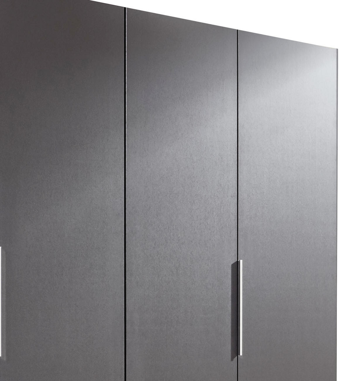 DREHTÜRENSCHRANK in Graphitfarben, Eichefarben  - Chromfarben/Eichefarben, Modern, Holzwerkstoff/Kunststoff (250/216/58cm) - MID.YOU
