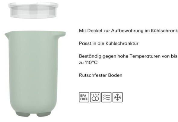 RÜHRSCHÜSSEL - Salbeigrün, KONVENTIONELL, Kunststoff (1l) - Mepal