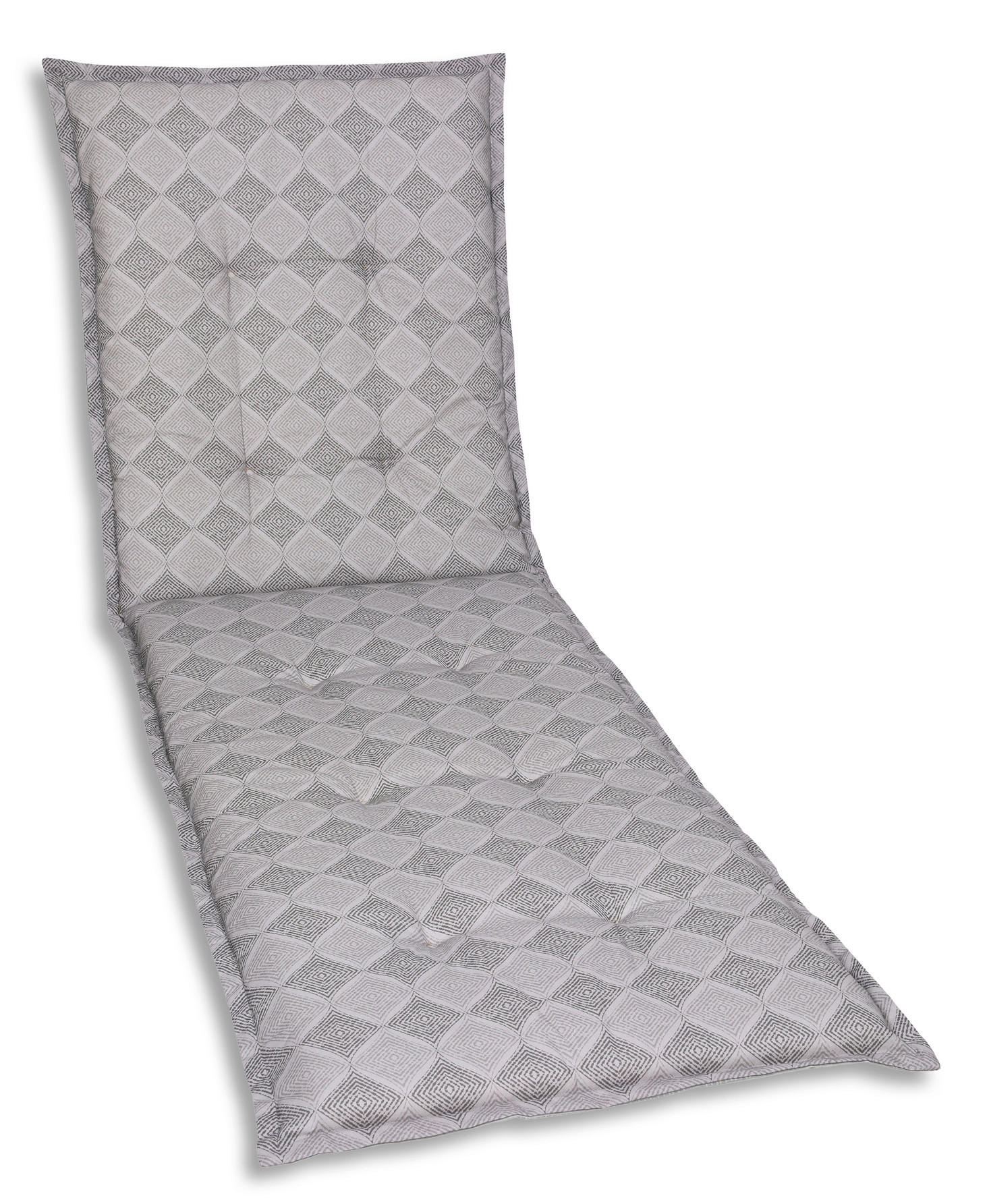 LIEGENAUFLAGE in Grau Raute  - Grau, Basics, Textil (60/6/190cm)