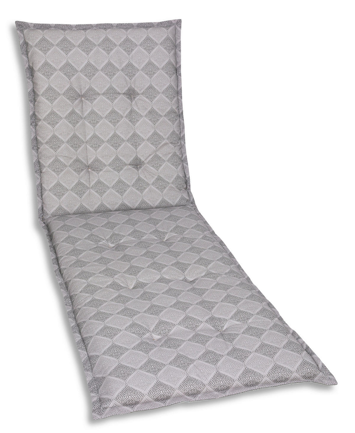 LIEGENAUFLAGE in Grau Raute  - Grau, Basics, Textil (60/6/190cm)