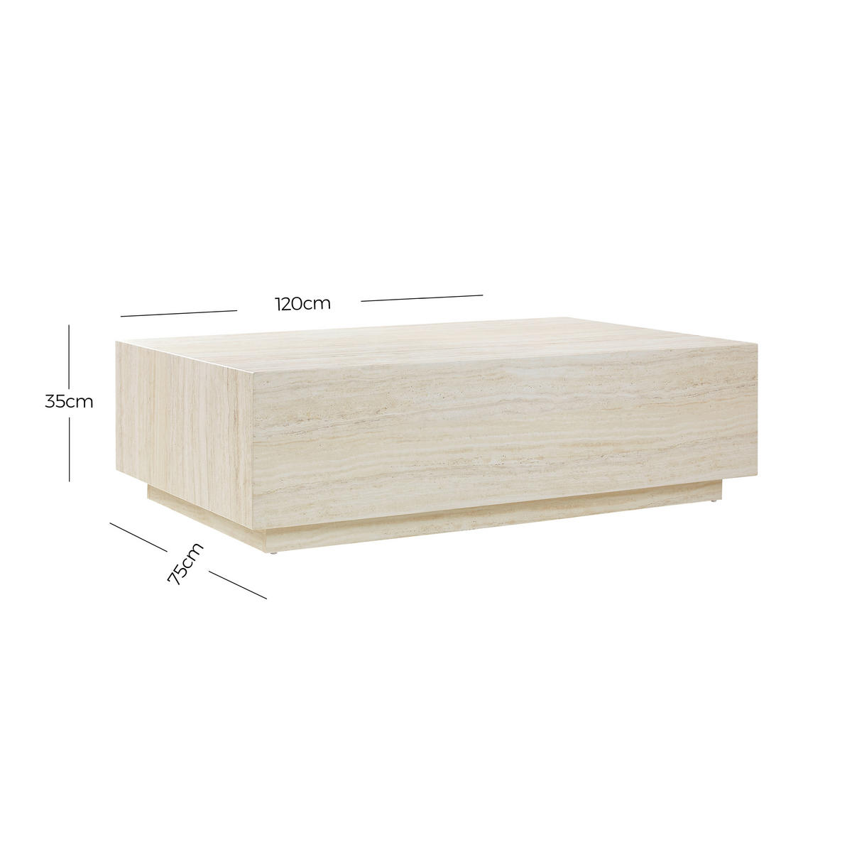 COUCHTISCH in Holzwerkstoff 120/75/35 cm  - Beige, Design, Holzwerkstoff (120/75/35cm) - Livetastic