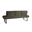 SITZBANK 224/92/78 cm  in Braun  - Schwarz/Braun, Design, Textil/Metall (224/92/78cm) - Dieter Knoll