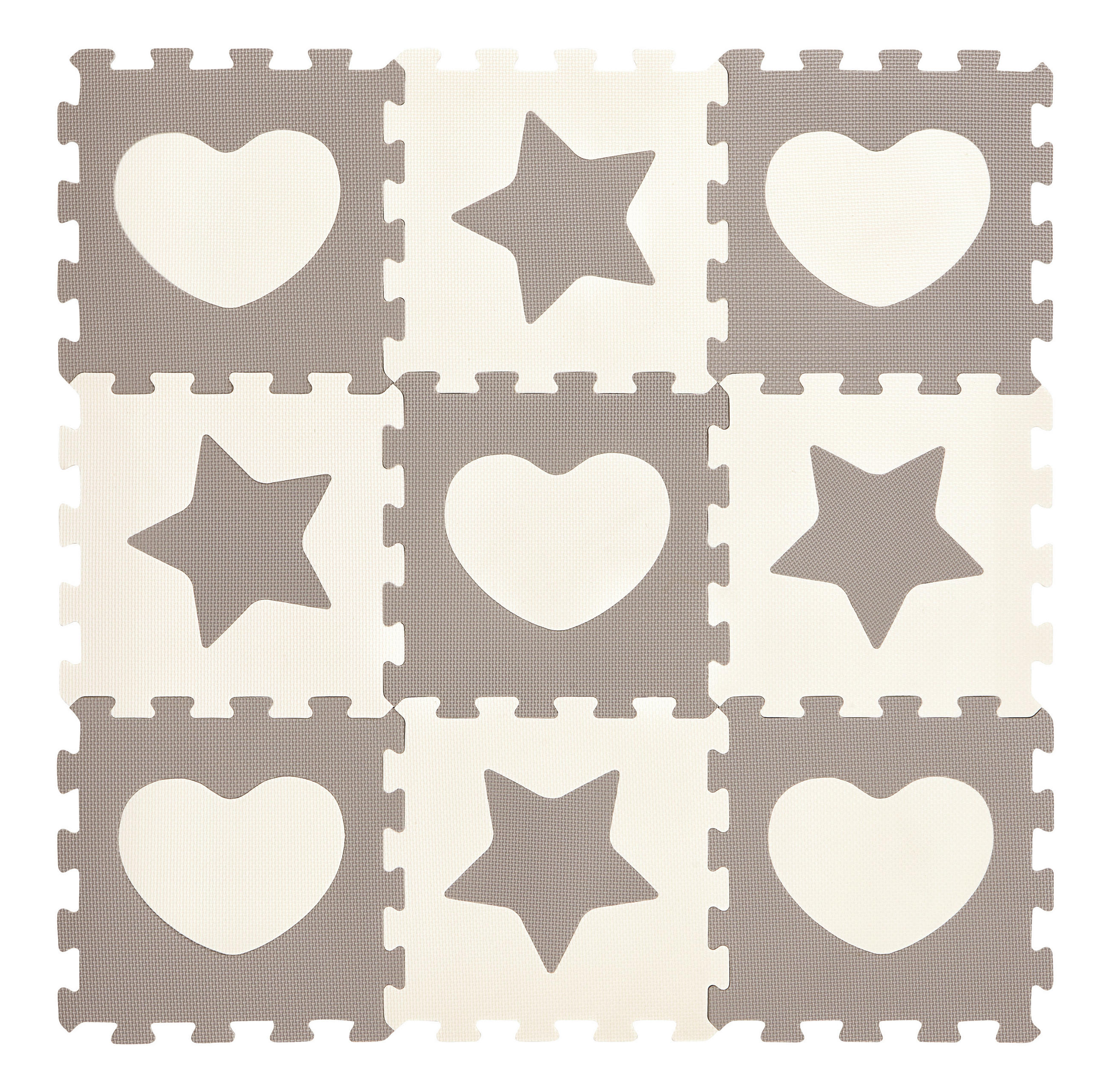 BODENPUZZLE - Weiss/Grau, Basics, Kunststoff (32/32/1cm) - My Baby Lou