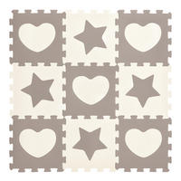 PODLAHOVÉ PUZZLE - sivá/biela, Basics, plast (32/32/1cm) - My Baby Lou