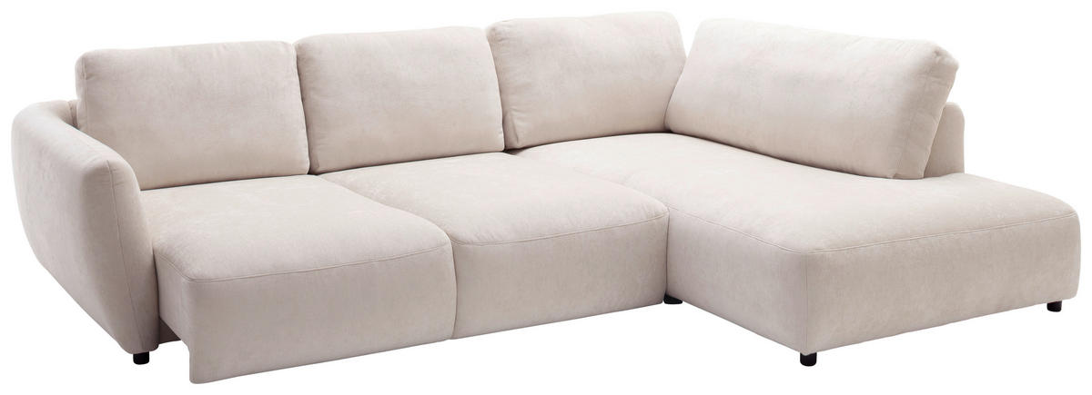 ECKSOFA  in Chenille Naturfarben  310/224 cm  - Schwarz/Naturfarben, KONVENTIONELL, Kunststoff/Textil (310/224cm) - Hom`in