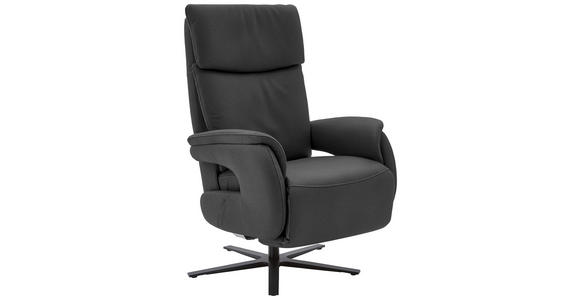 RELAXSESSEL in Textil Dunkelgrau - Dunkelgrau/Schwarz, Design, Textil/Metall (70/117/85cm) - Dieter Knoll