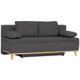 SCHLAFSOFA  in Webstoff Anthrazit  - Anthrazit/Naturfarben, KONVENTIONELL, Holz/Textil (203/95/96cm) - Venda