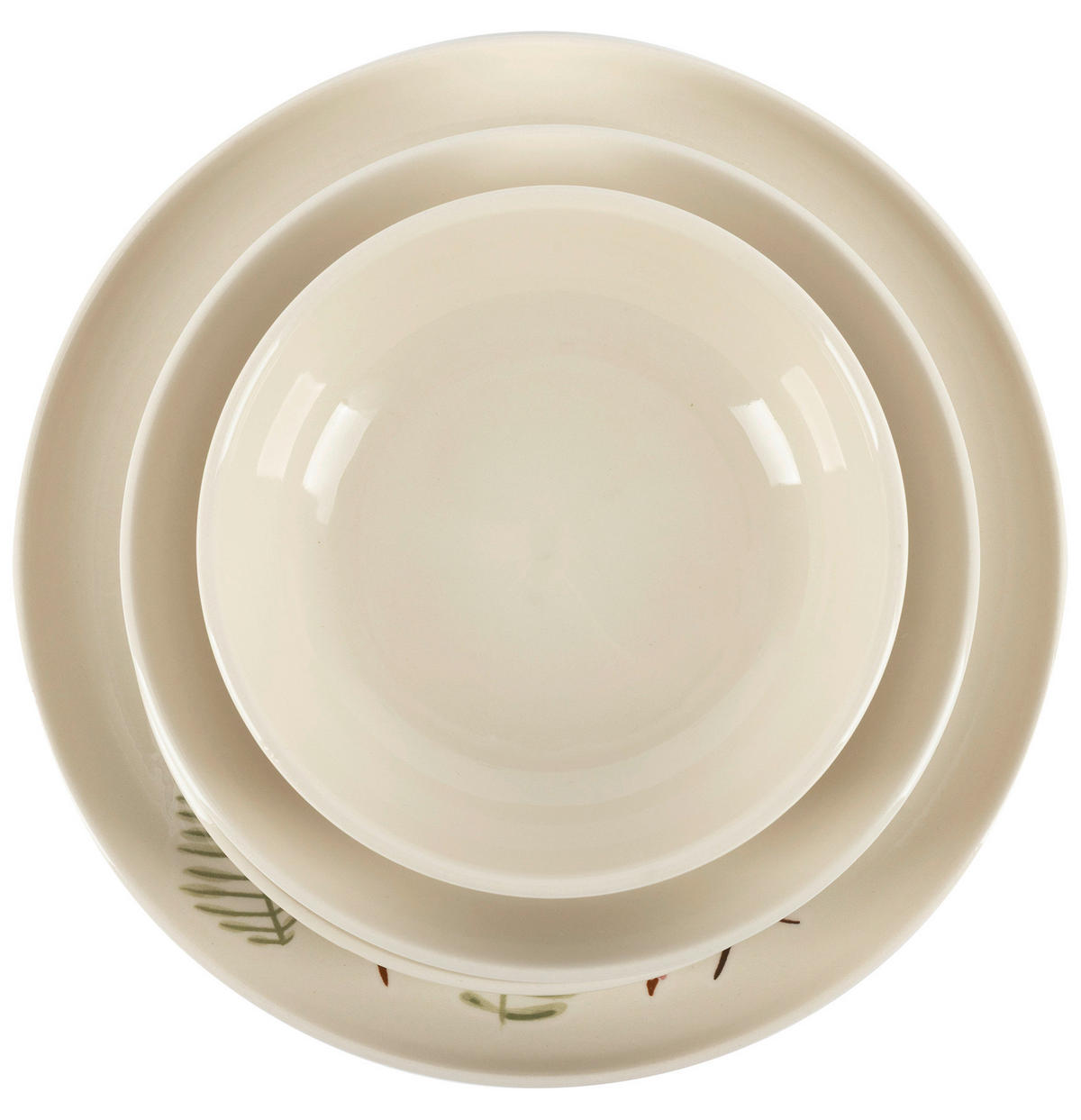 KOMBISERVICE 24-teilig  - Blau/Beige, LIFESTYLE, Keramik - Novel