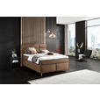 BOXSPRINGBETT 140/200 cm  in Sandfarben  - Sandfarben/Alufarben, KONVENTIONELL, Textil/Metall (140/200cm) - Dieter Knoll