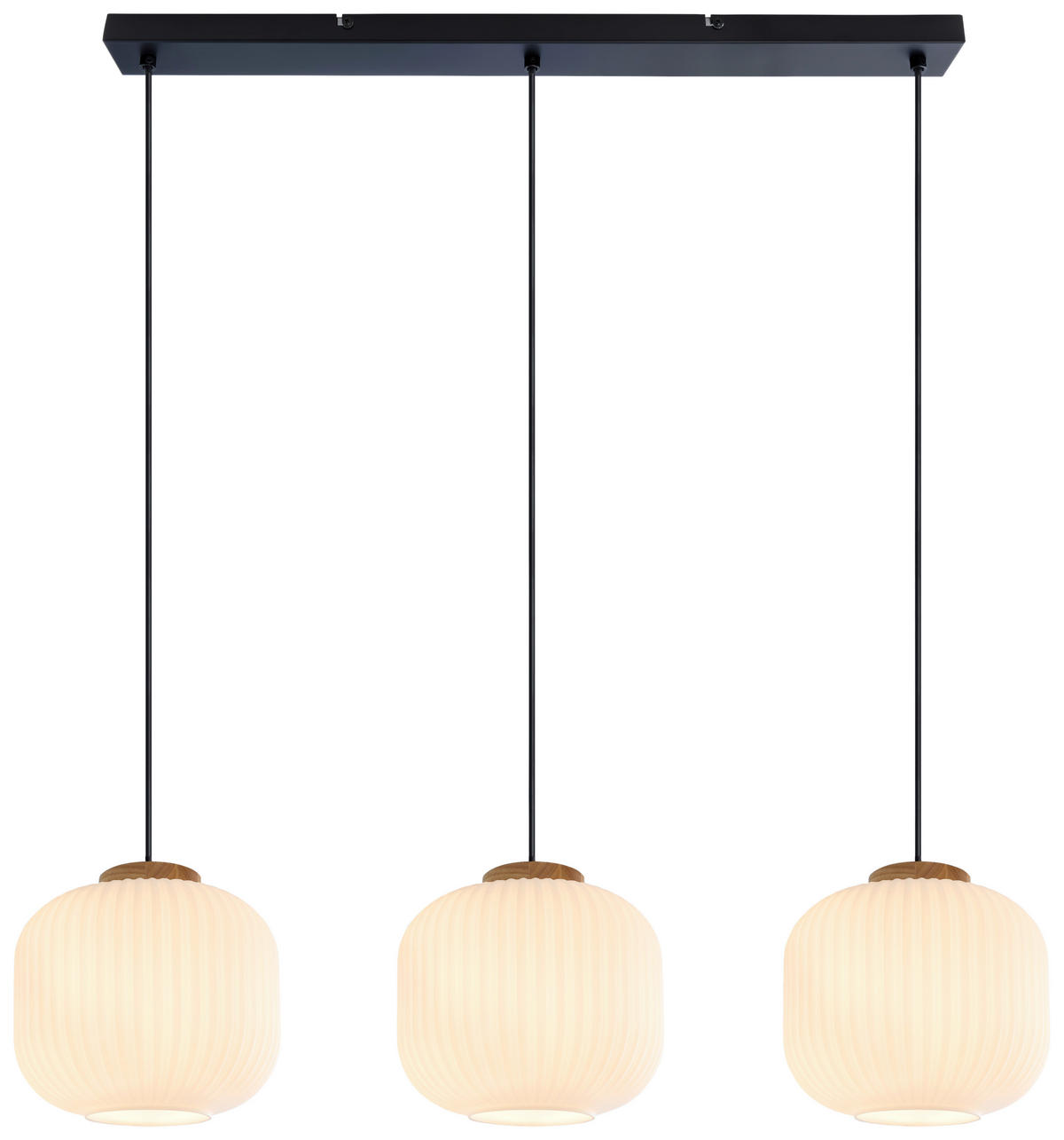 HÄNGELEUCHTE 84.5/20/120 cm  - Weiß, Trend, Glas/Holz (84.5/20/120cm) - Collet's Monde