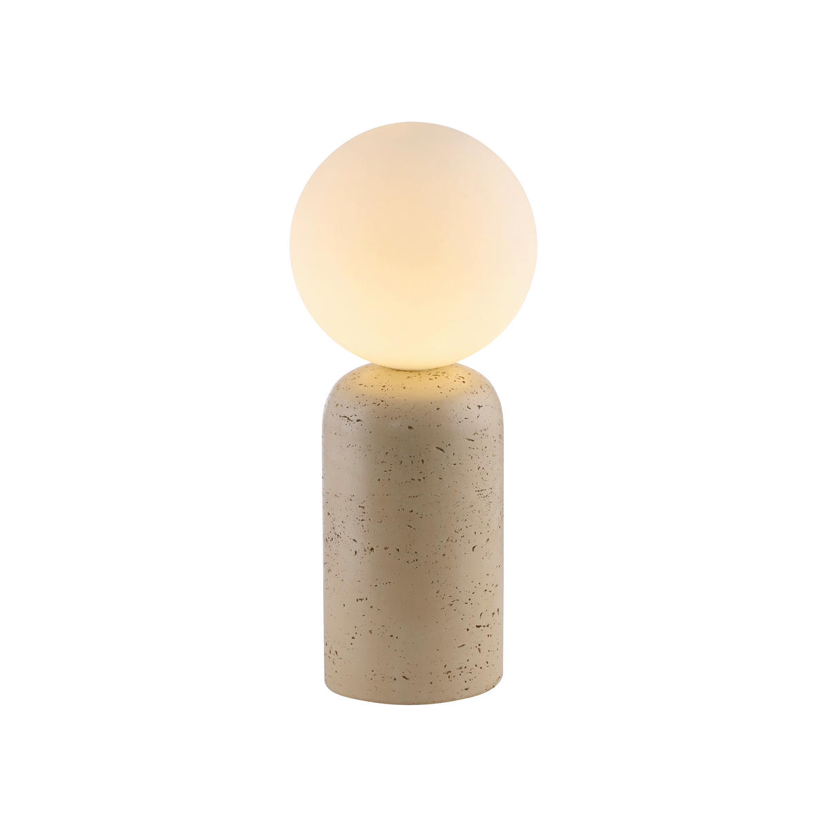 LED-TISCHLEUCHTE SW TRAVENTA 14/14/35 cm   - Creme, Design, Glas/Kunststoff (14/14/35cm) - Schöner Wohnen