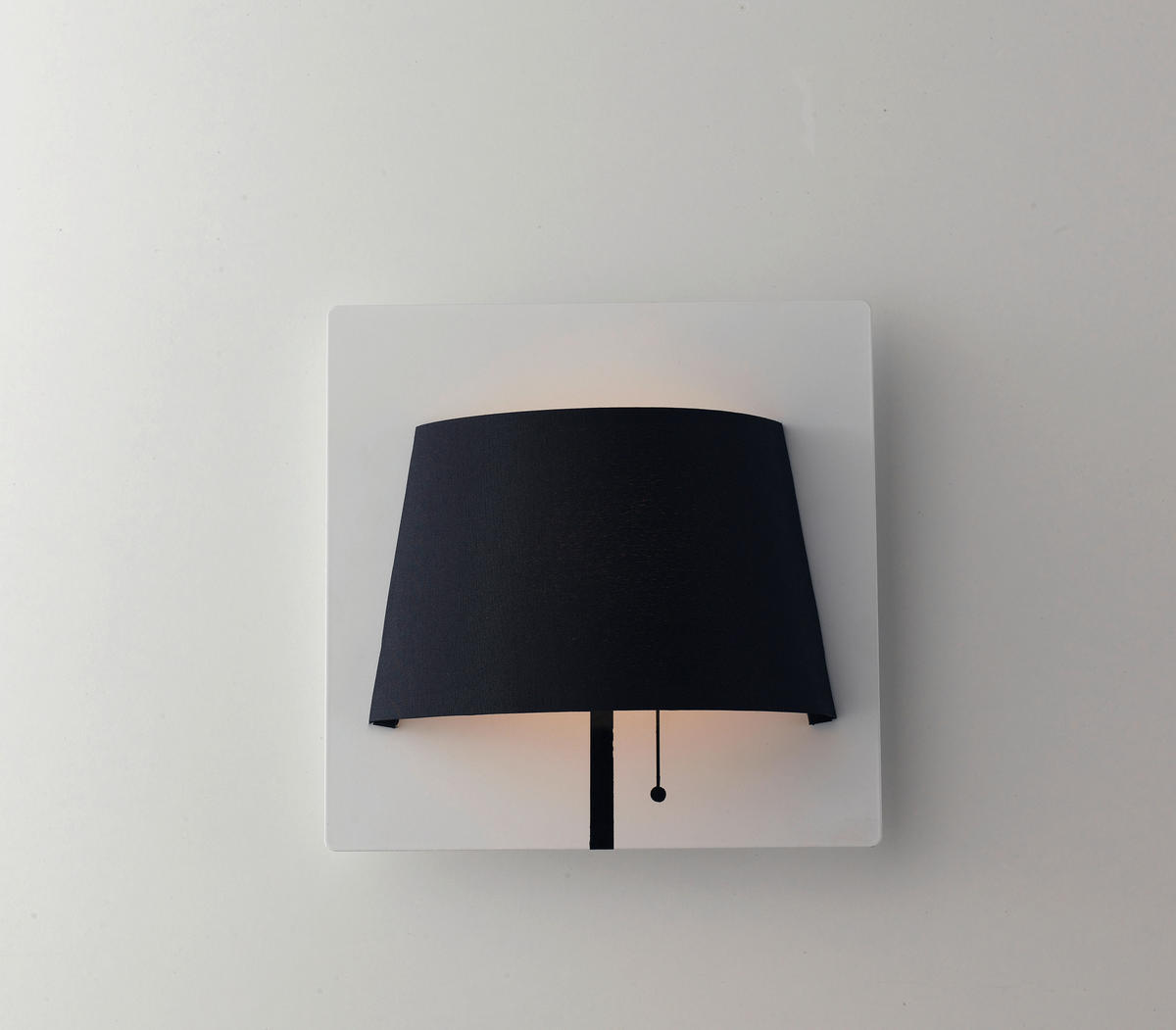 LED-WANDLEUCHTE Wharol 8,7/25/25 cm   - Schwarz/Weiß, Design, Textil/Metall (8,7/25/25cm)