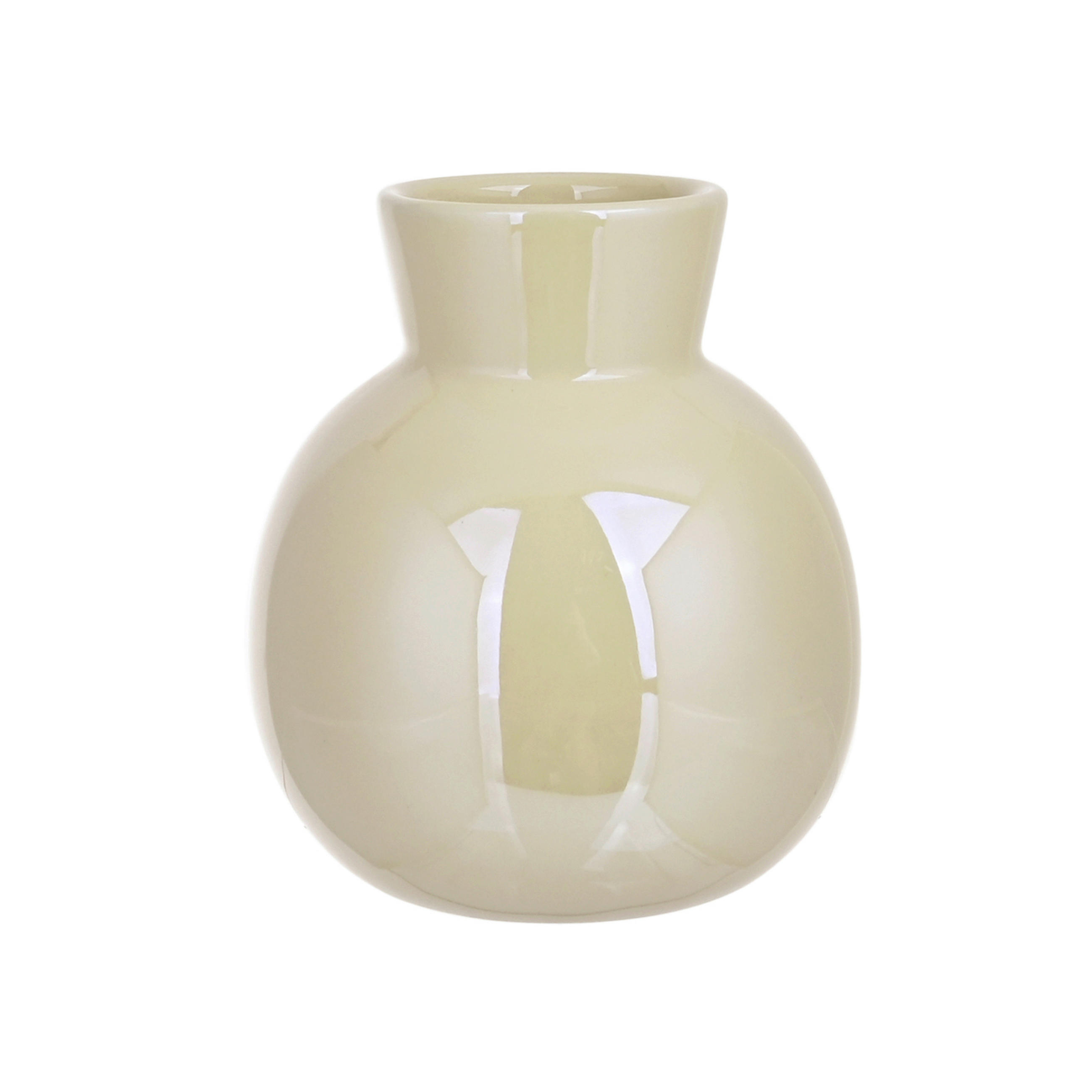 VAZA  11,6/13,5 cm    keramika  - krem, Osnovno, keramika (11,6/13,5cm) - Ambia Home