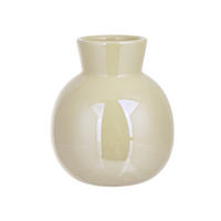 VAZA  11,6/13,5 cm    keramika  - krem, Osnovno, keramika (11,6/13,5cm) - Ambia Home